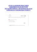 ATI RN LEADERSHIP PROCTORED &NewLine;ASSESSMENT EXAM 2023 WITH &NewLine;NGN&sol;&sol;SCREENSHOTS&sol;&sol;&sol; with Questions and correct &NewLine;verified answers&sol; Guaranteed pass &sol;Graded A&plus;
