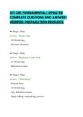 ATI CMS FUNDAMENTALS UPDATED &NewLine;COMPLETE QUESTIONS AND ANSWERS &NewLine;VERIFIED PREPARATION RESOURCE 