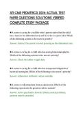 ATI CMS PEDIATRICS 2026 ACTUAL TEST &NewLine;PAPER QUESTIONS SOLUTIONS VERIFIED &NewLine;COMPLETE STUDY PACKAGE 
