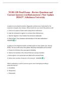 NURS 328 Final Exam &ndash; Review Questions and Correct Answers &lpar;verified answers&rpar; &vert; New Update 2026&sol;27 &vert; Athabasca University