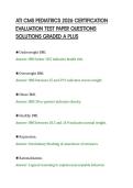 ATI CMS PEDIATRICS 2026 CERTIFICATION &NewLine;EVALUATION TEST PAPER QUESTIONS &NewLine;SOLUTIONS GRADED A PLUS