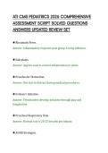 ATI CMS PEDIATRICS 2026 COMPREHENSIVE &NewLine;ASSESSMENT SCRIPT SOLVED QUESTIONS &NewLine;ANSWERS UPDATED REVIEW SET 