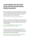 ATI CMS PEDIATRICS 2026 FINAL PAPER &NewLine;REVIEW QUESTIONS ANSWERS BUNDLED &NewLine;PRACTICE COLLECTION 