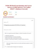 NURS 328 Final Exam Questions and Correct Answers &lpar;verified answers&rpar; &vert; New Update 2026&sol;27 &vert; Athabasca University