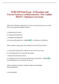 NURS 328 Final Exam &vert; 64 Questions and Correct Answers &lpar;verified answers&rpar; &vert; New Update 2026&sol;27 &vert; Athabasca University