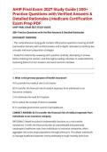 AHIP Final Exam 2027 Study Guide &vert; 200&plus; Practice Questions with Verified Answers & Detailed Rationales &vert; Medicare Certification Exam Prep PDF
