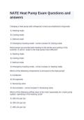 NATE Heat Pump Questions And Answers With Verified Solutions And Study Guide Reviewed 2026&sol;2027