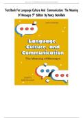 Test Bank For Language Culture And Communication&colon; The Meaning Of Messages 9th Edition By Nancy Bonvillain All Chapters Complete Guide Study Guide Linguistics Anthropology and Practice Questions Workbook 2026&sol; 2027