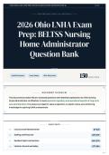 2026 Ohio LNHA Exam Prep  BELTSS Nursing Home Administrator Question Bank