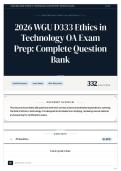 2026 WGU D333 Ethics in Technology OA Exam Prep  Complete Question Bank