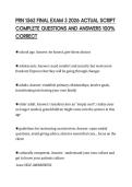 PRN 1562 FINAL EXAM 3 2026 ACTUAL SCRIPT&NewLine;COMPLETE QUESTIONS AND ANSWERS 100&percnt;&NewLine;CORRECT