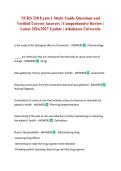 NURS 328 Exam 1 Study Guide Questions and Verified Correct Answers &vert; Comprehensive Review &vert; Latest 2026&sol;2027 Update &vert; Athabasca University