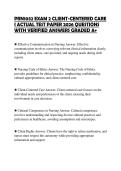 PRN1032 EXAM 2 CLIENT-CENTERED CARE&NewLine;I ACTUAL TEST PAPER 2026 QUESTIONS&NewLine;WITH VERIFIED ANSWERS GRADED A&plus;