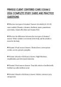 PRN1032 CLIENT CENTERED CARE I EXAM 2&NewLine;2026 COMPLETE STUDY GUIDE AND PRACTICE&NewLine;QUESTIONS