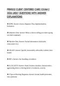 PRN1032 CLIENT CENTERED CARE I EXAM 2&NewLine;2026 LIKELY QUESTIONS WITH ANSWER&NewLine;EXPLANATIONS