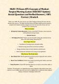 NUR 170 Exam ATI&colon; Concepts of Medical-Surgical Nursing &lpar;Latest 2026&sol;2027 Update&rpar; Actual Questions and Verified Answers &vert; 100&percnt; Correct &vert; Grade A&NewLine;&NewLine;