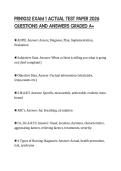 PRN1032 EXAM 1 ACTUAL TEST PAPER 2026&NewLine;QUESTIONS AND ANSWERS GRADED A&plus;