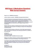 N50 Exam 4&colon; Medications Questions With Correct Answers