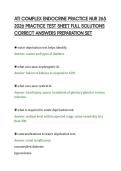ATI COMPLEX ENDOCRINE PRACTICE NUR 265 &NewLine;2026 PRACTICE TEST SHEET FULL SOLUTIONS &NewLine;CORRECT ANSWERS PREPARATION SET 