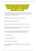Medical-Surgical Nursing II HESI &lpar;Elsevier&rpar; &ndash; Complete Practice Questions&comma; Study Guide&comma; and Nursing Exam Review