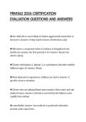 PRN1562 2026 CERTIFICATION&NewLine;EVALUATION QUESTIONS AND ANSWERS