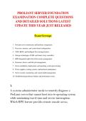 PROLIANT SERVER FOUNDATION &NewLine;EXAMINATION COMPLETE QUESTIONS &NewLine;AND DETAILED SOLUTIONS LATEST &NewLine;UPDATE THIS YEAR JUST RELEASED