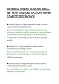 ATI CRITICAL THINKING EXAM 2026 ACTUAL &NewLine;TEST PAPER QUESTIONS SOLUTIONS VERIFIED &NewLine;COMPLETE STUDY PACKAGE