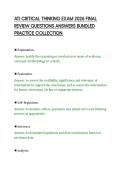 ATI CRITICAL THINKING EXAM 2026 FINAL &NewLine;REVIEW QUESTIONS ANSWERS BUNDLED &NewLine;PRACTICE COLLECTION 