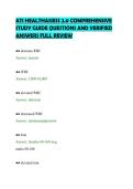 ATI HEALTHASSESS 2&period;0 COMPREHENSIVE &NewLine;STUDY GUIDE QUESTIONS AND VERIFIED &NewLine;ANSWERS FULL REVIEW