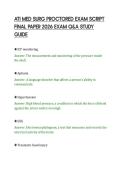 ATI MED SURG PROCTORED EXAM SCRIPT &NewLine;FINAL PAPER 2026 EXAM Q&A STUDY &NewLine;GUIDE 