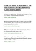 ATI MEDICAL SURGICAL NEUROSENSORY AND &NewLine;MUSCULOSKELETAL EXAM COMPREHENSIVE &NewLine;NURSING STUDY GUIDE 2026 