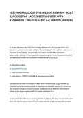 HESI &lpar;Health Education Systems&comma; Inc&period;&rpar; Pharmacology Evolve Assessment Pool Questions And Answers With Verified Solutions And Study Guide Reviewed 2026&sol;2027