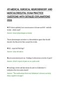 ATI MEDICAL SURGICAL NEUROSENSORY AND &NewLine;MUSCULOSKELETAL EXAM PRACTICE &NewLine;QUESTIONS WITH DETAILED EXPLANATIONS &NewLine;2026