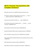NETA 3 Practice Test Questions with Complete Solutions