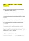NETA 3 Questions 2 with Complete Solutions
