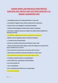 FLORIDA DENTAL LAW AND RULES EXAM PRACTICE &NewLine;QUESTIONS AND VERIFIED 100&percnt; SOLUTIONS &lpar;2026&sol;2027&rpar; &vert;A&plus; &NewLine;GRADED &vert;GUARANTEED PASS