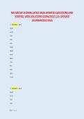 NIH GROUP D EXAM LATEST 2026 UPDATED QUESTIONS AND &NewLine;VERIFIED 100&percnt; SOLUTIONS &lpar;2026&sol;2027&rpar; &vert;A&plus; GRADED &NewLine;&vert;GUARANTEED PASS 