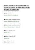 ATI NUR 265 MED SURG 3 2026 COMPLETE &NewLine;STUDY GUIDE WITH PATHOPHYSIOLOGY AND &NewLine;NURSING INTERVENTIONS