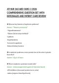 ATI NUR 265 MED SURG 3 2026 &NewLine;COMPREHENSIVE QUESTION SET WITH &NewLine;RATIONALES AND PATIENT CARE REVIEW 