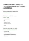 ATI NUR 265 MED SURG 3 2026 PRACTICE &NewLine;TEST WITH ANSWERS AND PRIORITY NURSING &NewLine;CARE SCENARIOS 