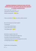 CHAMPIONS POWERHOUSE TRAINING SAE EXAM LATEST 2026 &NewLine;UPDATED QUESTIONS AND VERIFIED 100&percnt; SOLUTIONS &lpar;2026&sol;2027&rpar; &NewLine;&vert;A&plus; GRADED &vert;GUARANTEED PASS
