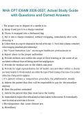 NHA CPT Exam &ndash; National Healthcareer Association &lpar;NHA&rpar; Certified Phlebotomy Technician &lpar;CPT&rpar; &ndash; 2026&sol;2027 Study Guide with Questions and Correct Answers