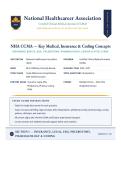 NHA CCMA Key Medical&comma; Insurance & Coding Concepts &lpar;Latest 2026&sol;2027 Update&rpar; &vert; Complete Q&A with Verified Answers and Detailed Rationales &vert; Certified Clinical Medical Assistant Exam &vert; A&plus; Graded