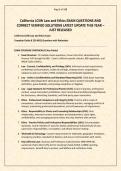 California LCSW Law and Ethics EXAM QUESTIONS AND CORRECT VERIFIED SOLUTIONS LATEST UPDATE THIS YEAR &ndash; JUST RELEASED&period;pdf&NewLine;&NewLine;