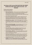 New Mexico LISW Licensing EXAM QUESTIONS AND CORRECT VERIFIED SOLUTIONS LATEST UPDATE THIS YEAR &ndash; JUST RELEASED&period;pdf&NewLine;&NewLine;