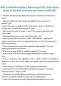 NHA Certified Phlebotomy Technician &lpar;CPT&rpar; Online Study Guide 3&period;0 &ndash; National Healthcareer Association &lpar;NHA&rpar; &ndash; 2026&sol;2027 Verified Questions and Answers