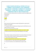 NURS 3110 EXAM FINAL WITH ACTUAL &NewLine;CORRECT QUESTIONS AND VERIFIED &NewLine;DETAILED ANSWERS&vert; CURRENTLY TESTING &NewLine;VERSION &vert; ALREADY GRADED A&plus;&vert;EXPERT &NewLine;VERIFIED FOR GUARANTEED PASS 