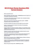 NR 319 Exam Review Questions With Correct Answers