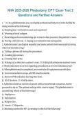NHA Phlebotomy CPT Exam Test 2 &ndash; National Healthcareer Association &lpar;NHA&rpar; Certified Phlebotomy Technician &lpar;CPT&rpar; &ndash; 2025&sol;2026 Questions and Verified Answers Study Guide