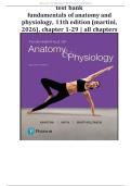Test Bank Fundamentals of Anatomy and Physiology Martini Nath Bartholomew All Editions Chapters 1 to 29 Exam Questions Answers Study Resource